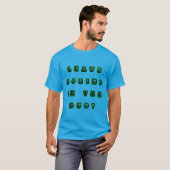 宇宙パターンのネオン文字デザイン Tシャツ (正面フル)