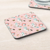 宇宙パターンのユニコーン コースター (左側)