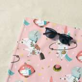 宇宙パターンのユニコーン ビーチタオル (インサイチュ)