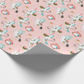 宇宙パターンのユニコーン ラッピングペーパー (角)