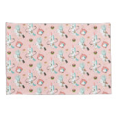 宇宙パターンのユニコーン 枕カバー (裏面-右)