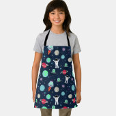 宇宙パターンイラストレーション エプロン (インサイチュ)