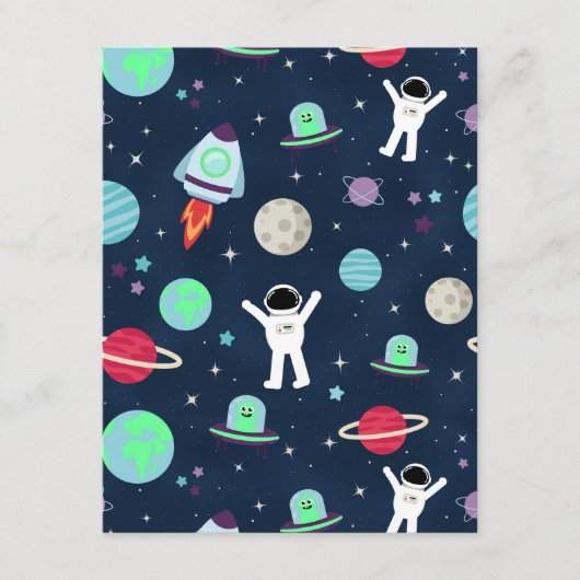 宇宙パターンイラストレーション エンクロージャーカード (正面)