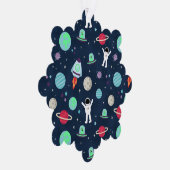 宇宙パターンイラストレーション オーナメントカード (右)