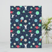 宇宙パターンイラストレーション カード (スタンド正面)