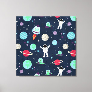 宇宙パターンイラストレーション キャンバスプリント