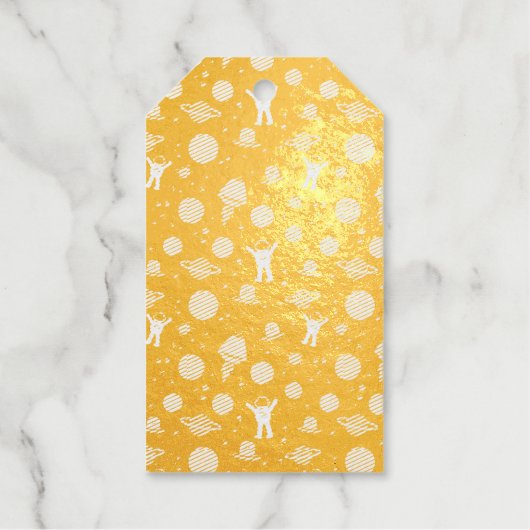 宇宙パターンイラストレーション ギフトタグ (正面)