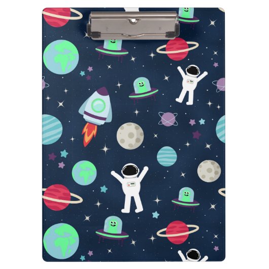 宇宙パターンイラストレーション クリップボード (正面)