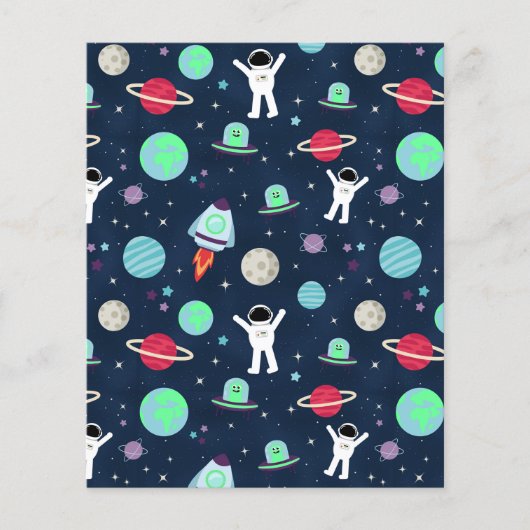 宇宙パターンイラストレーション チラシ (正面)