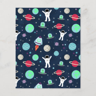 宇宙パターンイラストレーション チラシ