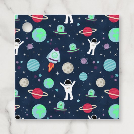 宇宙パターンイラストレーション フェイバータグ (正面)