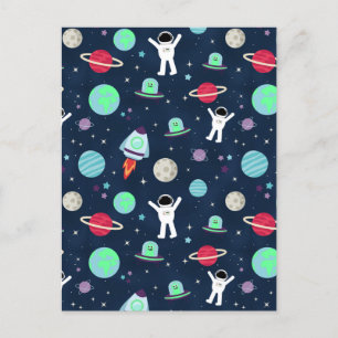 宇宙パターンイラストレーション ポストカード