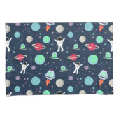 宇宙パターンイラストレーション 枕カバー (正面右)