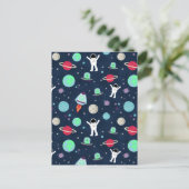 宇宙パターンイラストレーション 案内ポストカード (スタンド正面)