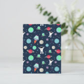 宇宙パターンイラストレーション 案内状 (スタンド正面)