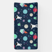 宇宙パターンイラストレーション 横断幕 (縦)