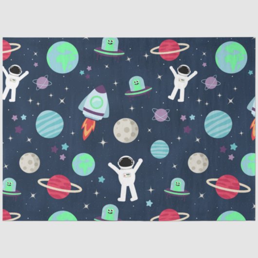 宇宙パターンイラストレーション 薄葉紙 (正面)