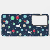 宇宙パターンイラストレーション SAMSUNG GALAXYケース (左側面)