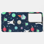 宇宙パターンイラストレーション SAMSUNG GALAXYケース (裏面横)