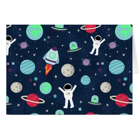 宇宙パターンイラスト (正面横)