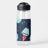 宇宙パターンイラスト ウォーターボトル (正面)