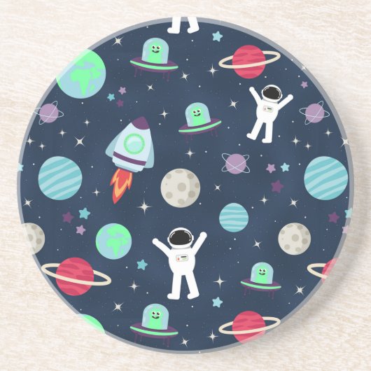 宇宙パターンイラスト コースター (正面)