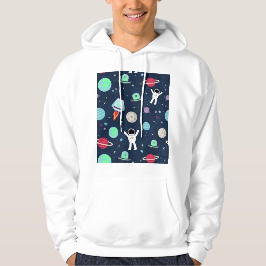 宇宙パターンイラスト パーカ (正面)