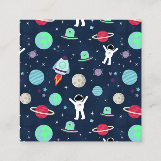 宇宙パターンイラスト 割引カード (正面)