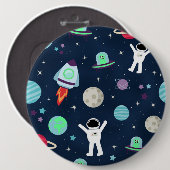 宇宙パターンイラスト 缶バッジ (正面&裏面)
