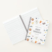 宇宙パターン赤ちゃんシャワーギフトリストノート ノートブック (内部)