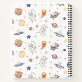 宇宙パターン赤ちゃんシャワーギフトリストノート ノートブック (裏面)