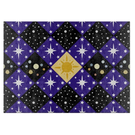 宇宙パターン カッティングボード (正面)