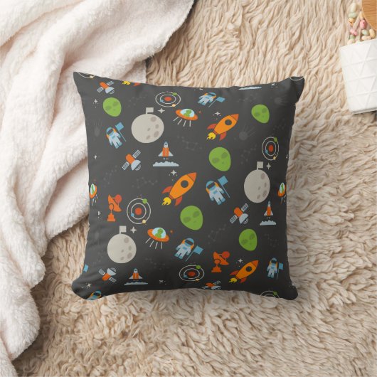 宇宙パターン クッション (ブランケット)
