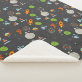 宇宙パターン シェルパブランケット (3/4)