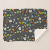 宇宙パターン シェルパブランケット (正面(横))