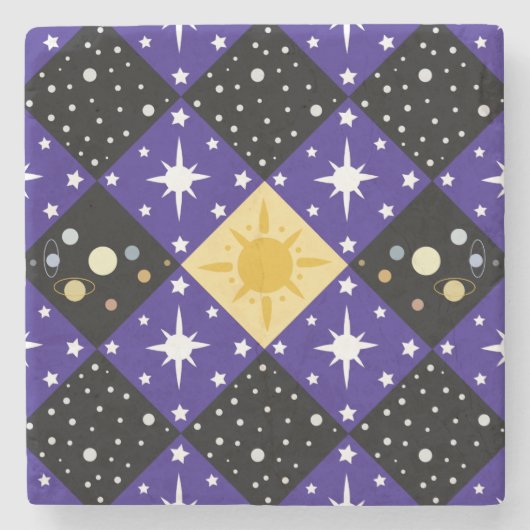 宇宙パターン ストーンコースター (正面)