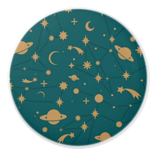 宇宙パターン セラミックノブ (正面)