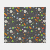 宇宙パターン フリースブランケット (正面(横))