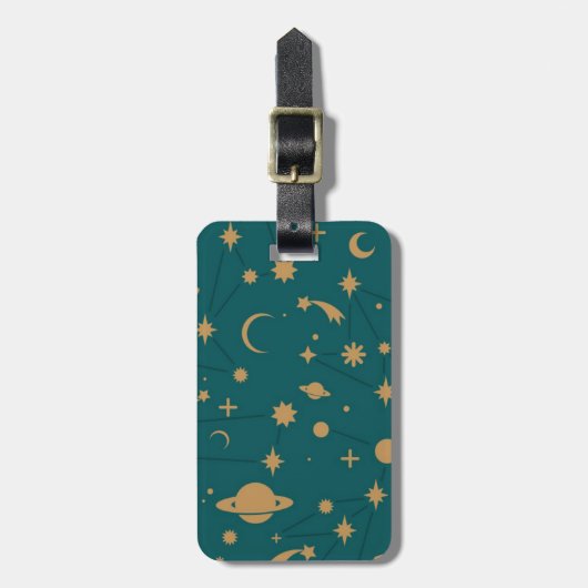 宇宙パターン ラゲッジタグ (正面縦)