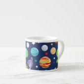 宇宙パターン,惑星,星,コスモス,あなたの名前 エスプレッソカップ (正面右)