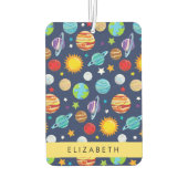 宇宙パターン,惑星,星,コスモス,あなたの名前 カーエアーフレッシュナー (裏面)