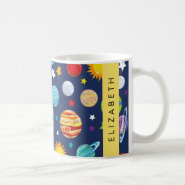 宇宙パターン,惑星,星,コスモス,あなたの名前 コーヒーマグカップ