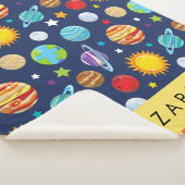 宇宙パターン，惑星，星，コスモス，あなたの名前 シェルパブランケット (3/4)