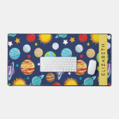宇宙パターン，惑星，星，コスモス，あなたの名前 デスクマット (キーボード&マウス)