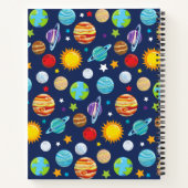 宇宙パターン，惑星，星，コスモス，あなたの名前 ノートブック (裏面)