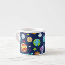宇宙パターン，惑星，星，コスモス，銀河系 エスプレッソカップ