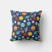 宇宙パターン，惑星，星，コスモス，銀河系 クッション (正面)