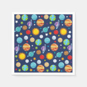 宇宙パターン，惑星，星，コスモス，銀河系 スタンダードカクテルナプキン (正面)