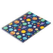 宇宙パターン，惑星，星，コスモス，銀河系 ノートブック (左側)