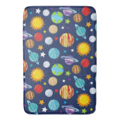 宇宙パターン，惑星，星，コスモス，銀河系 バスマット (正面縦)